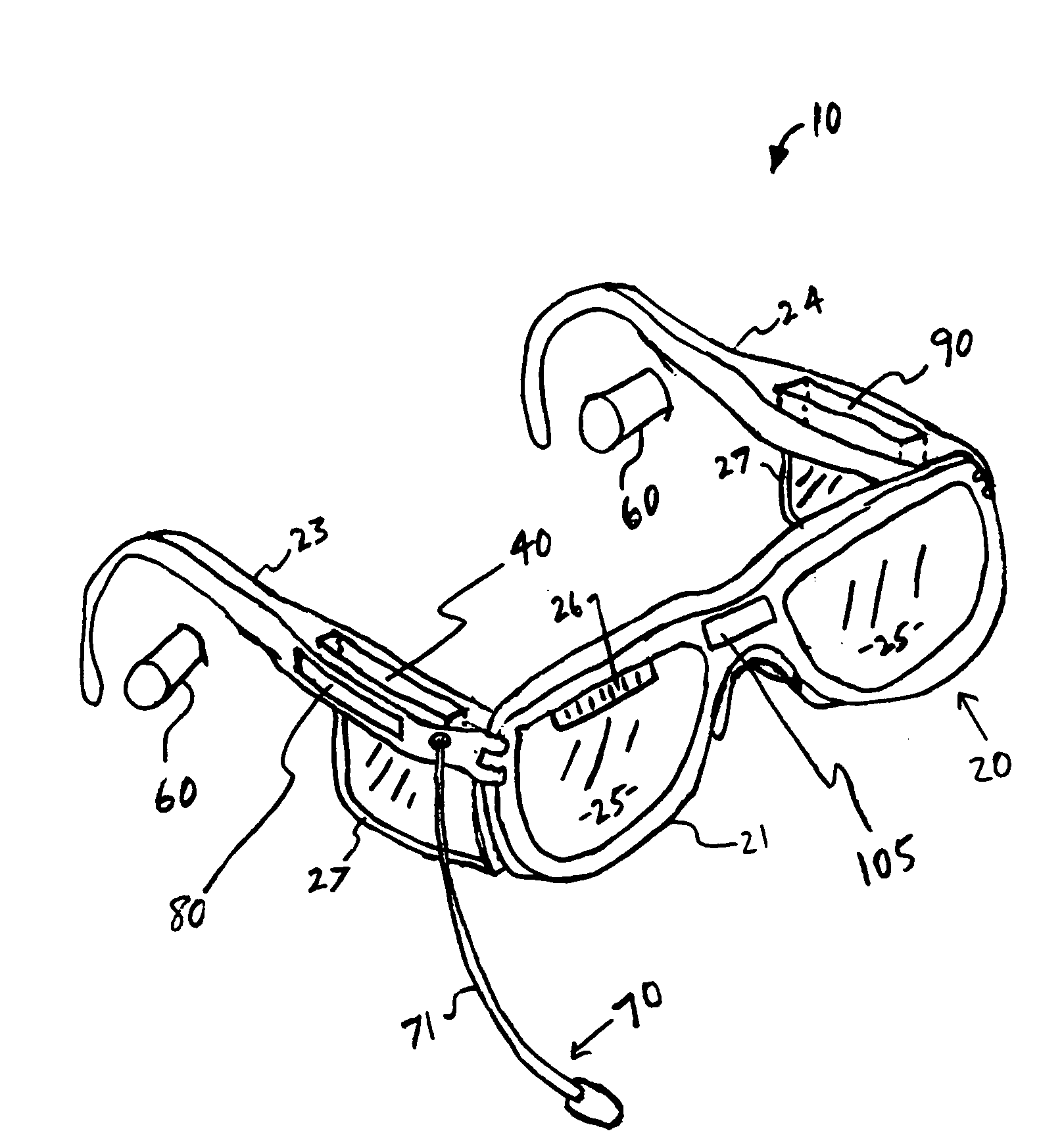 Communication eyewear assembly