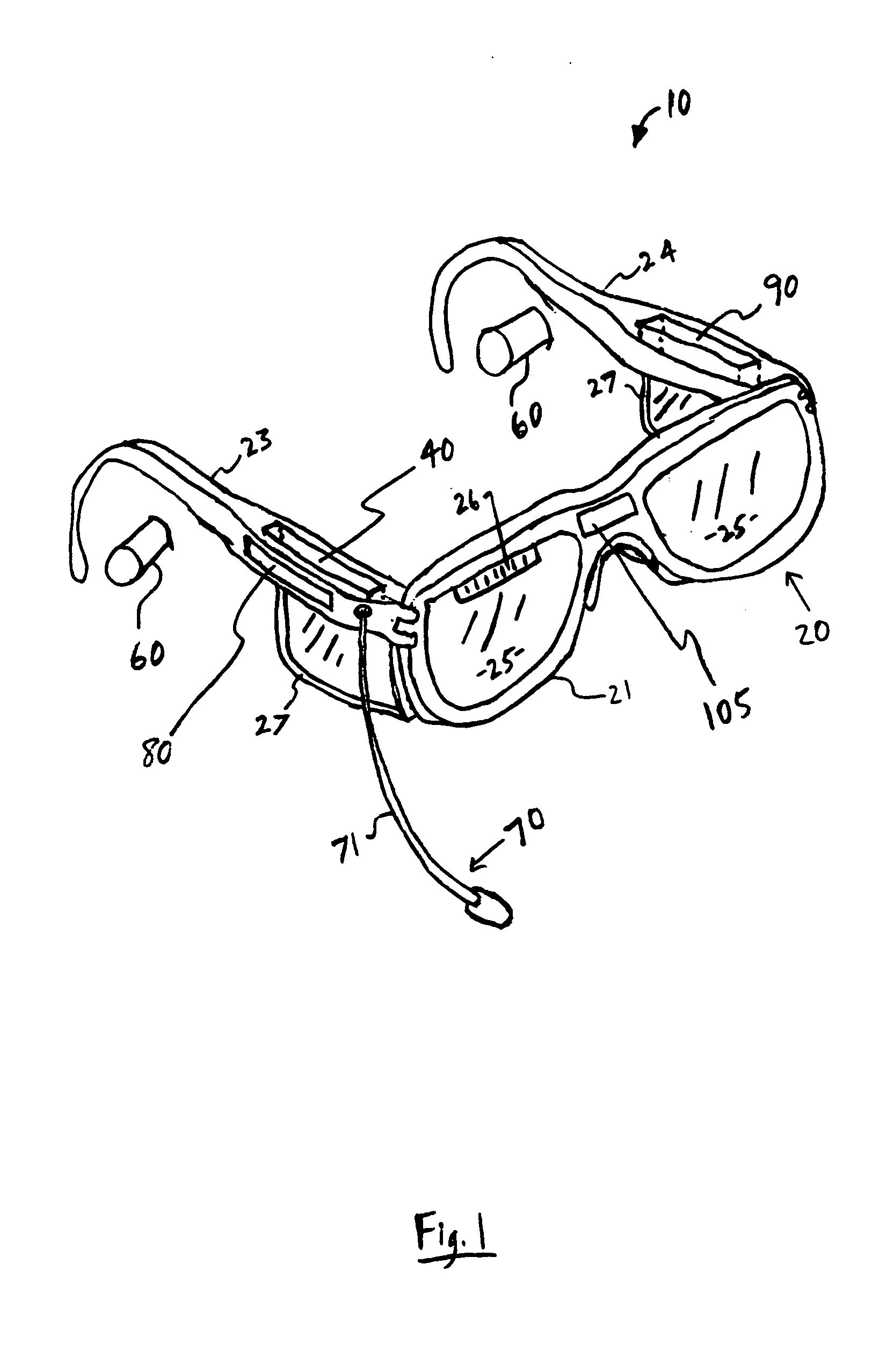 Communication eyewear assembly