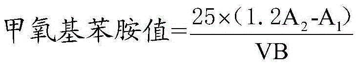 Determination method of methoxyaniline value of fat emulsion