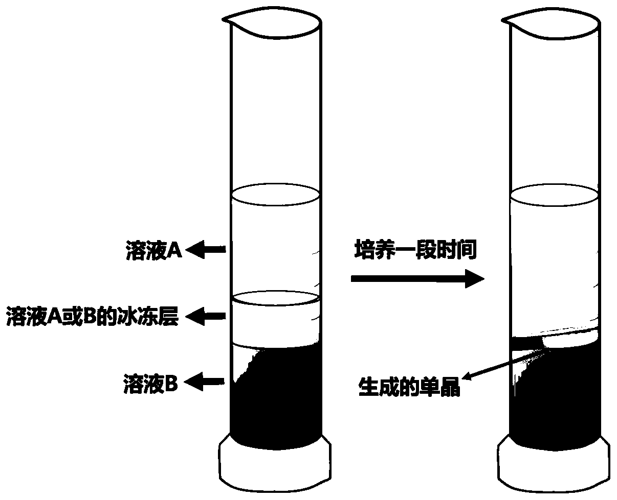 Method for growing perovskite single crystal by using layer solution method