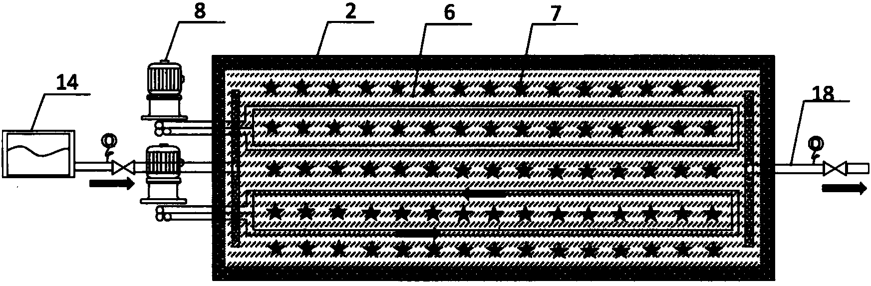 Geothermal heating sewage treatment system for artificial horizontal subsurface flow wetland