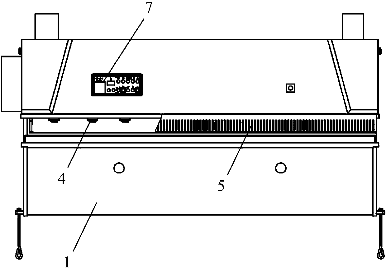 Plate shearing machine with cutting knives capable of being demounted