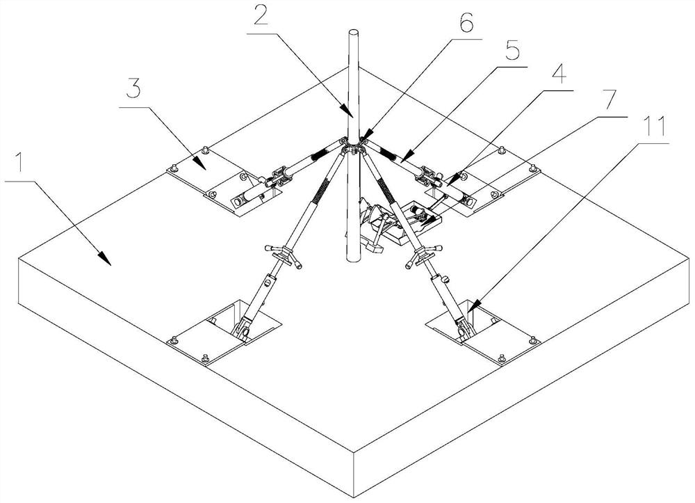 Electric pole straightening device for electric power engineering construction