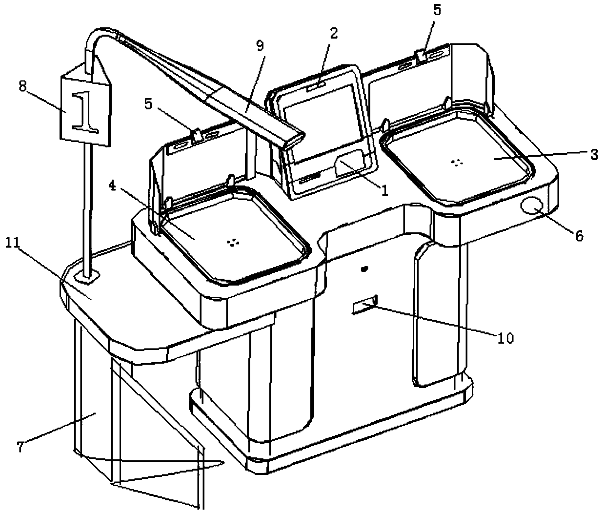 Self-service cash register system with anti-theft and damage resistance function