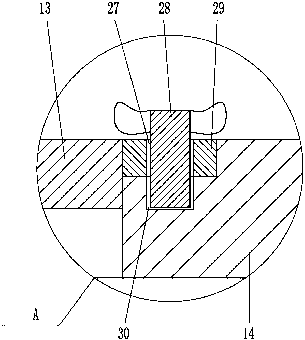 High-efficiency crushing device for leather