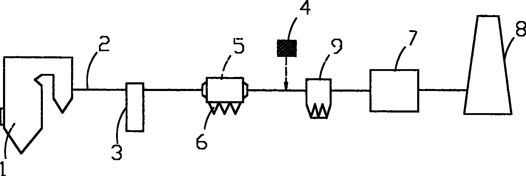 Agent for absorbing fire coal flue gas mercury pollutant and preparation and use thereof