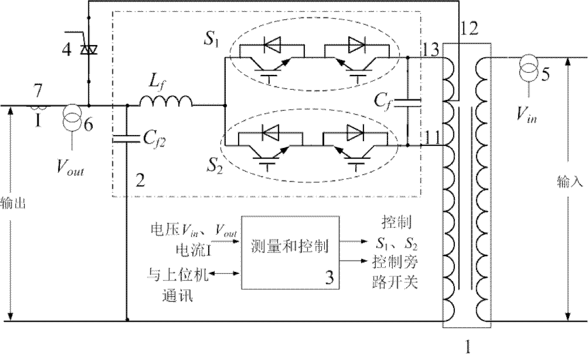 Dynamic power flow control device for multi-frequency modulation based controllable transformer and control method thereof