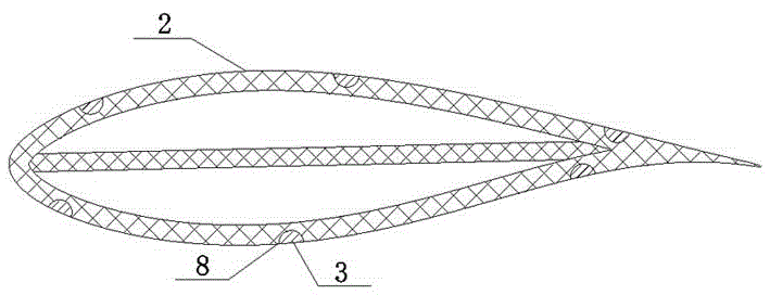 Wind driven generator blade lightning protection device with metal blade tip