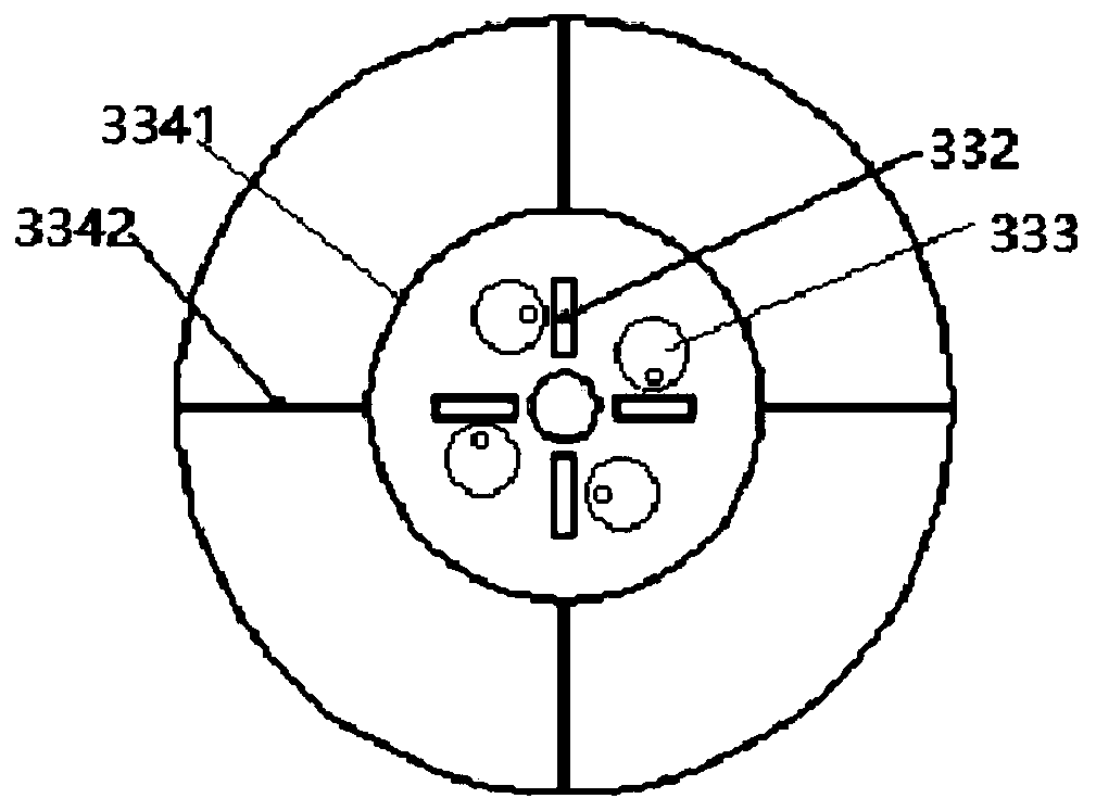 Fluidized bed precipitation device and sewage treatment system thereof