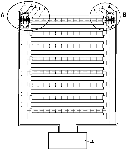 A special carbon material internal heat series graphitization production device