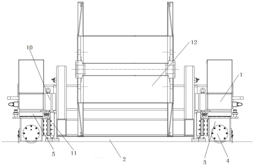 A turning and lifting rail car