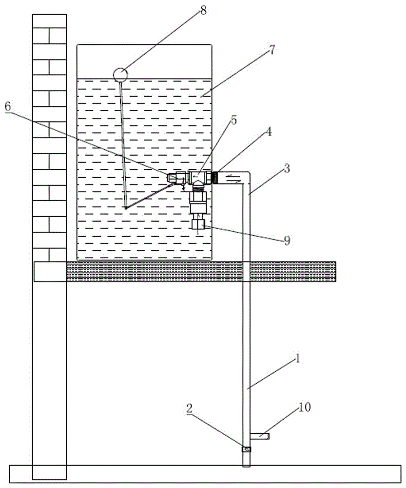 Full-automatic non-electric water storage control device for water cut-off emergency meeting and using method thereof