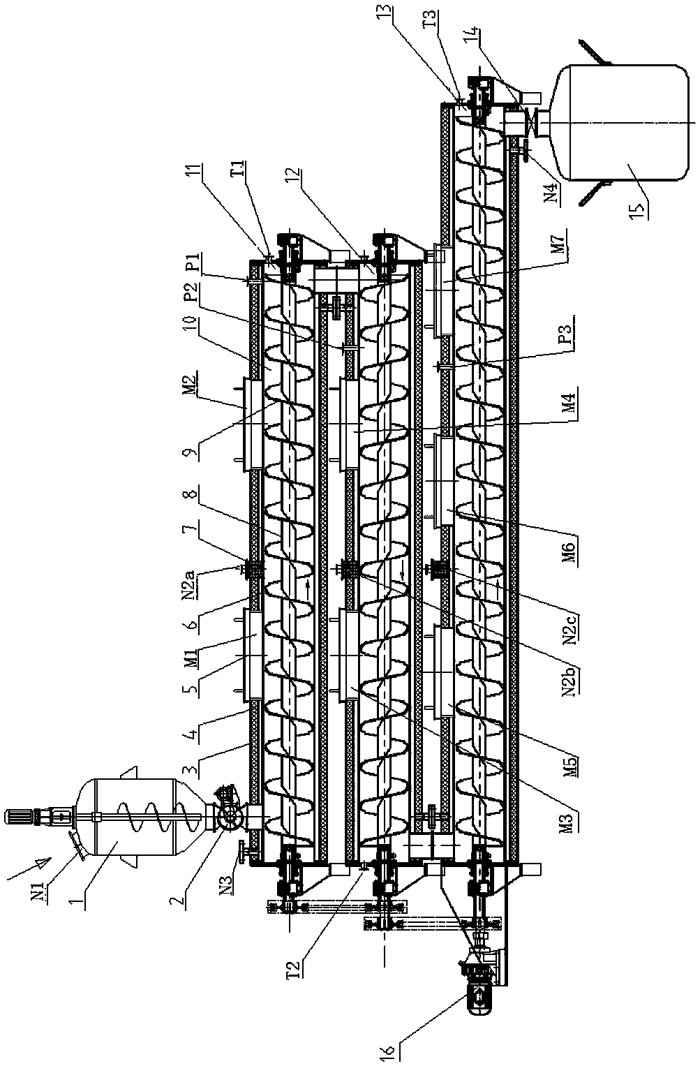 Dry-heat low-pressure continuous sterilization method