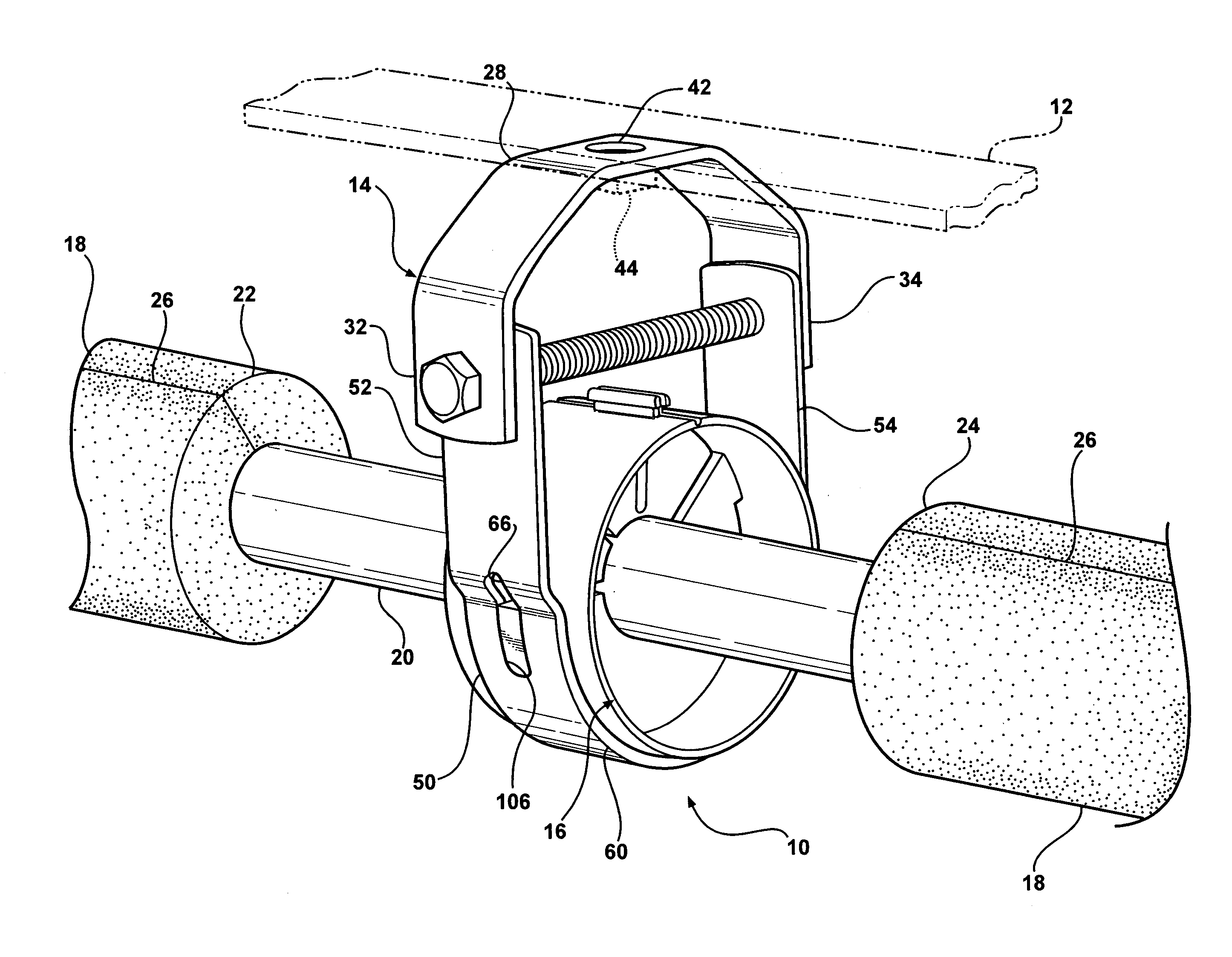 Clevis hanger assembly and pipe insulation coupling