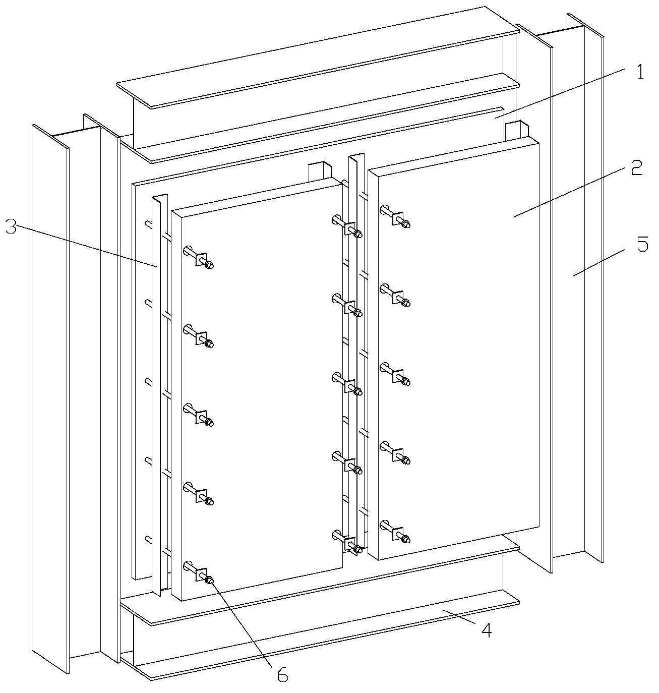 Buckling restrained steel plate shear wall with out-plane deformation space