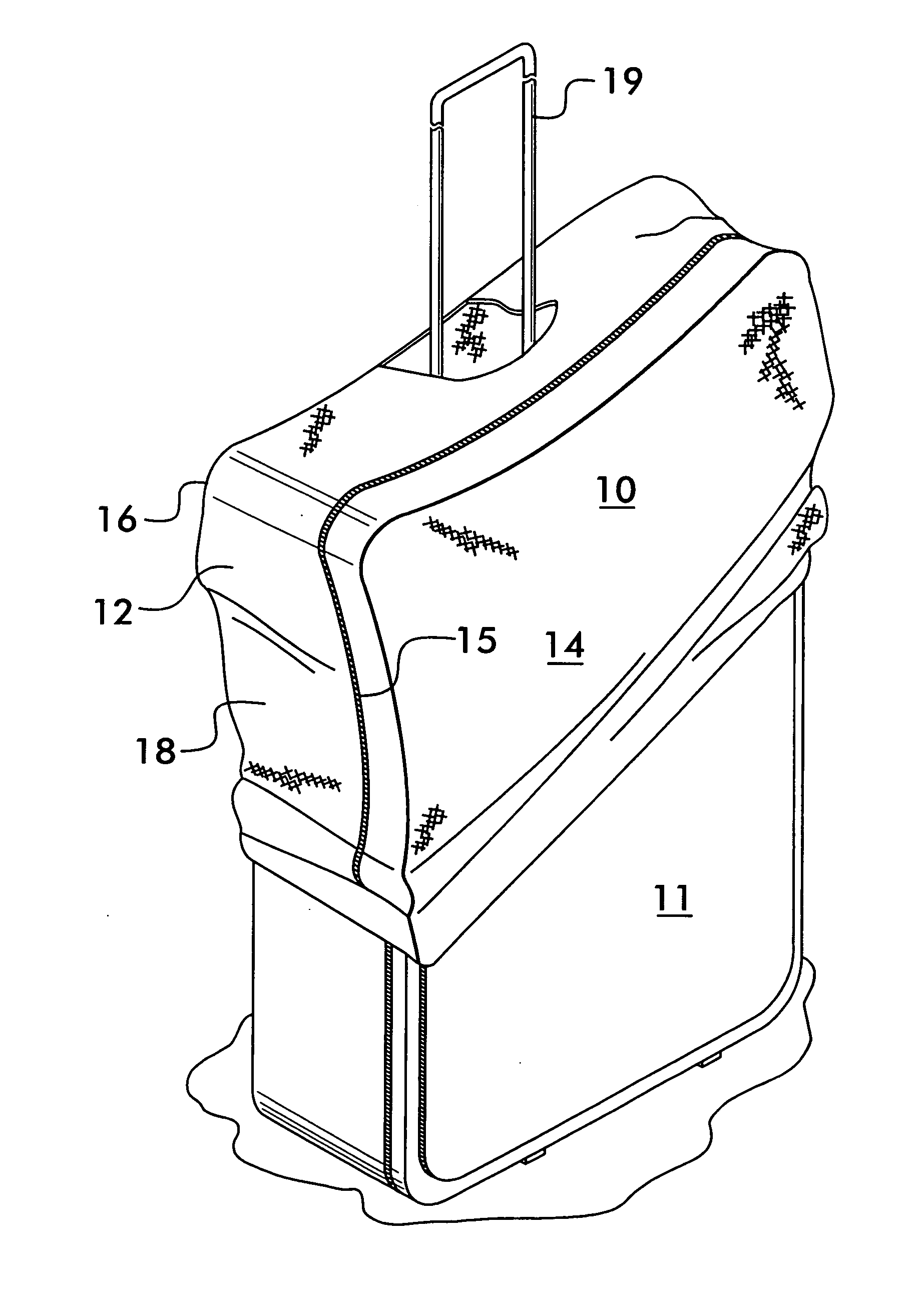 Expandable luggage armor