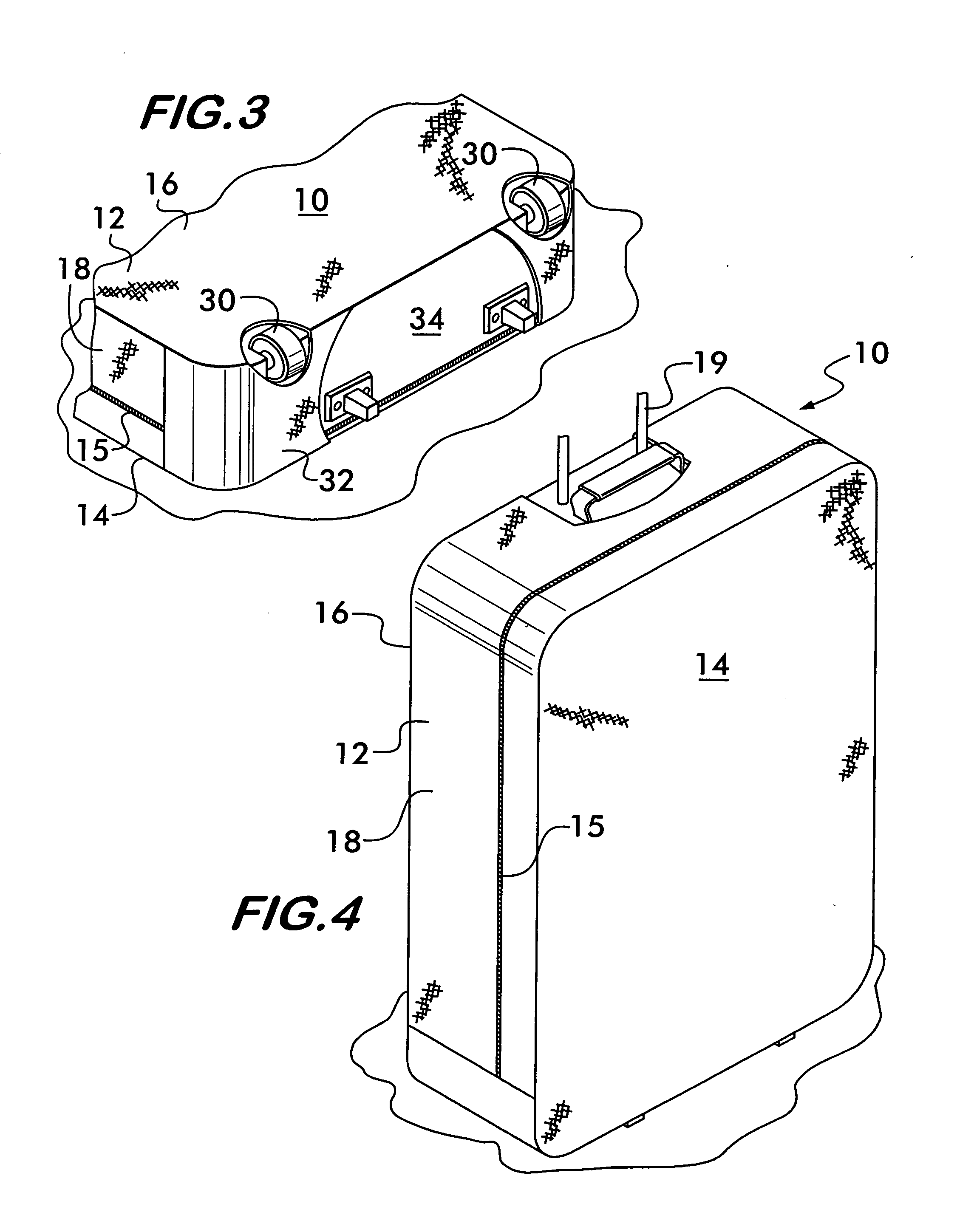 Expandable luggage armor