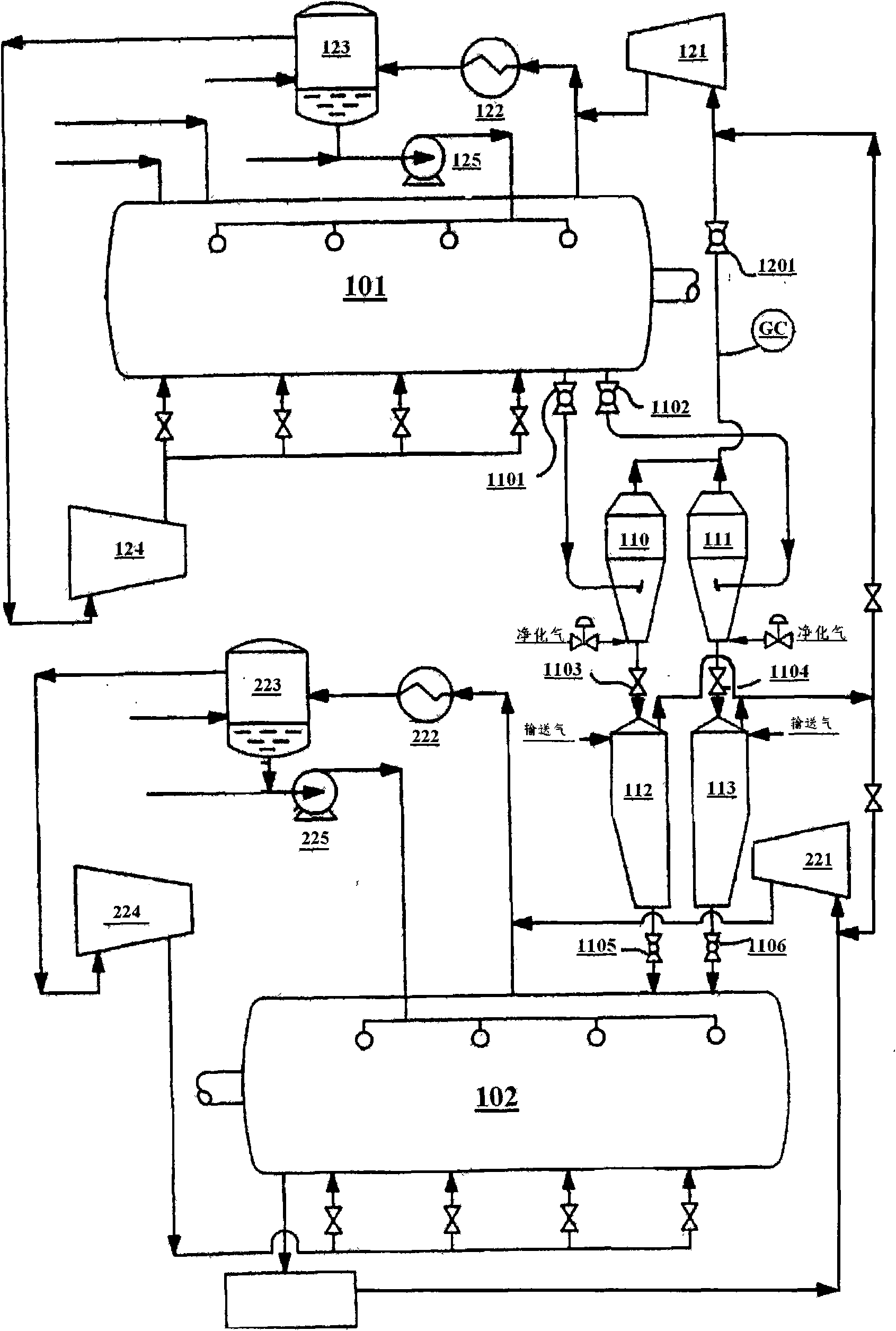 Method for transferring polymer particles among gas-phase polymerization reactors