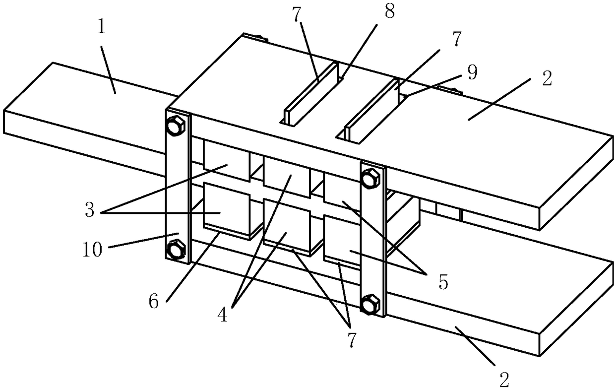 Variable damping viscoelastic plate type damper