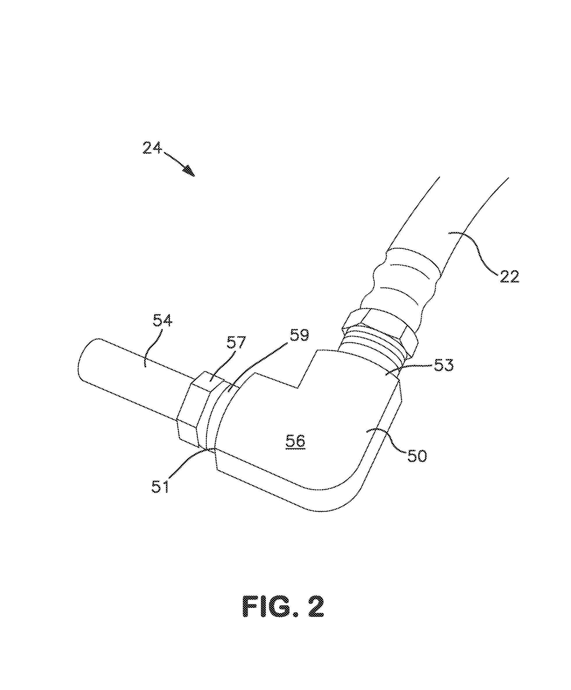 Connector assembly for medical gas applications