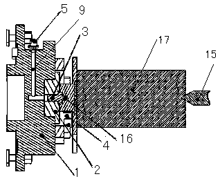 A rotary machine tool fixture and a method for clamping workpieces