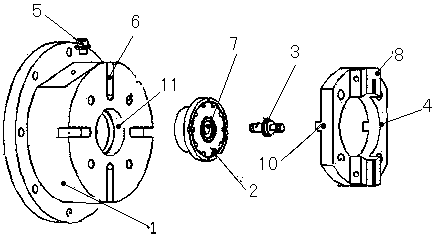 A rotary machine tool fixture and a method for clamping workpieces