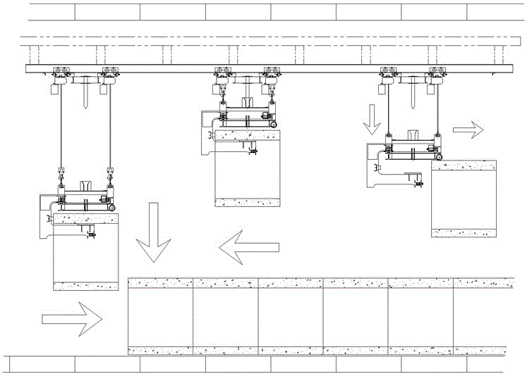 Road element crane used for shield tunneling machine synchronous box culvert construction