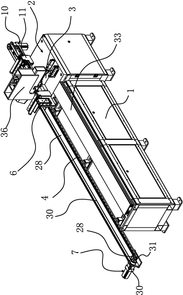 Timber discharging machine with tailing material dragging function