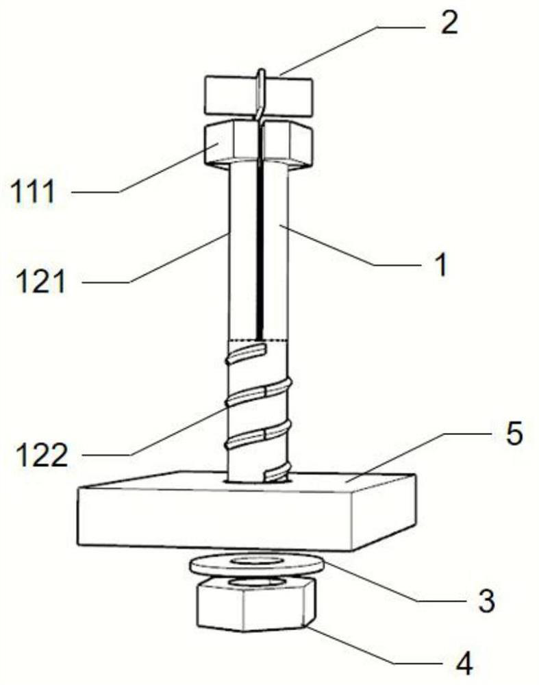 Split type bolt and manufacturing and application thereof