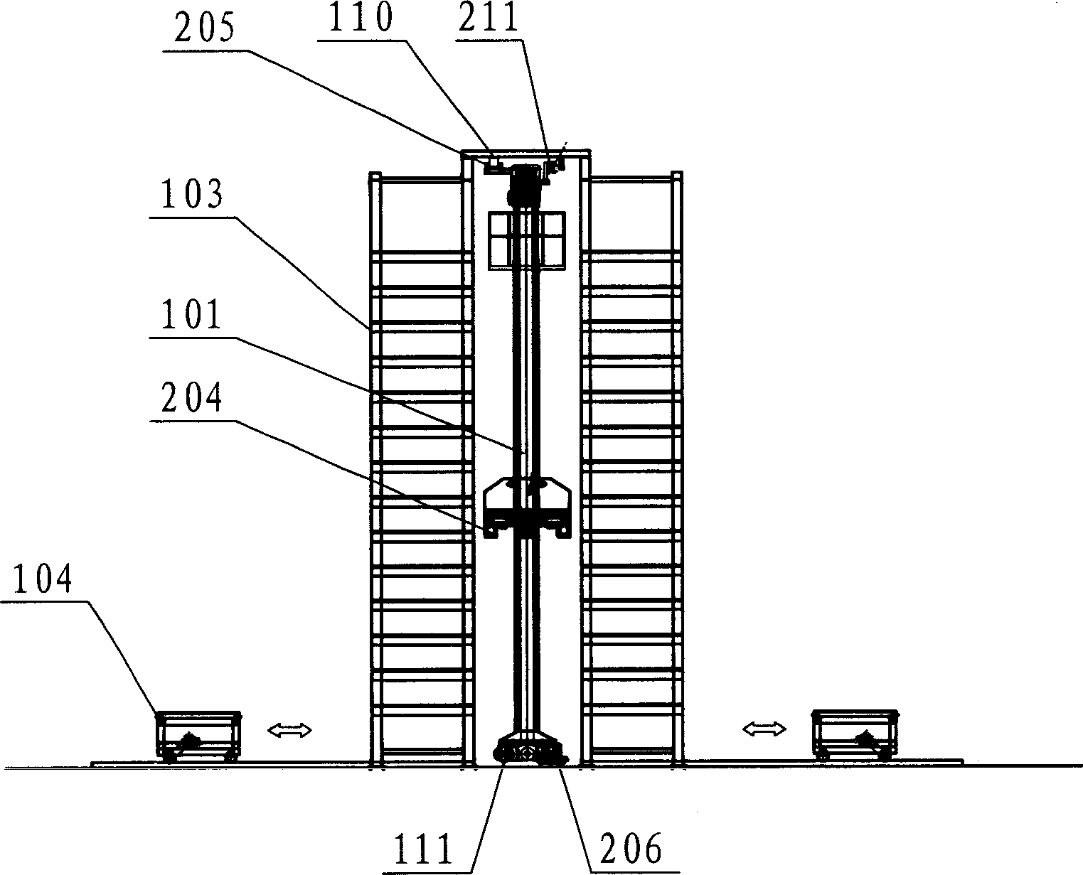 Automatic stereo storehouse for plate