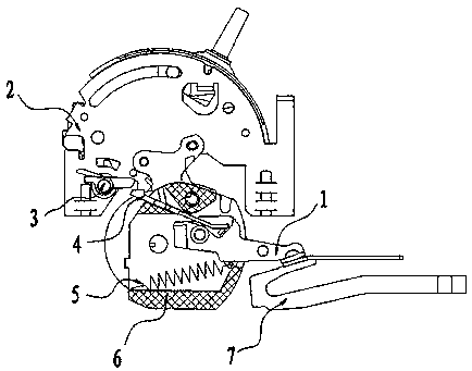 A fast tripping device for moving contacts