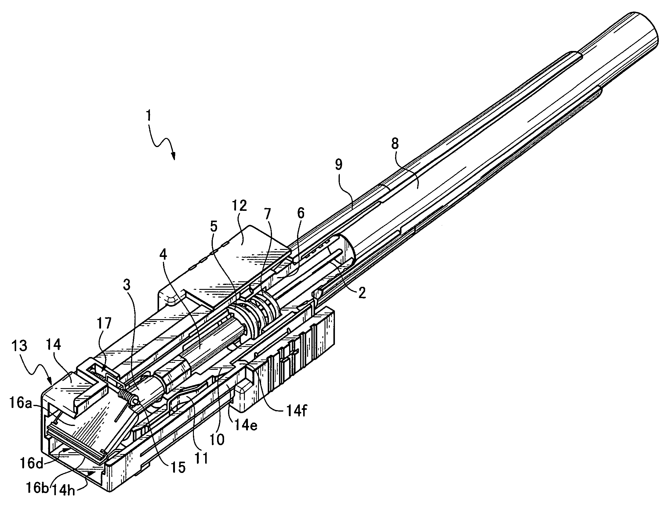 Shading member-equipped optical connector plug