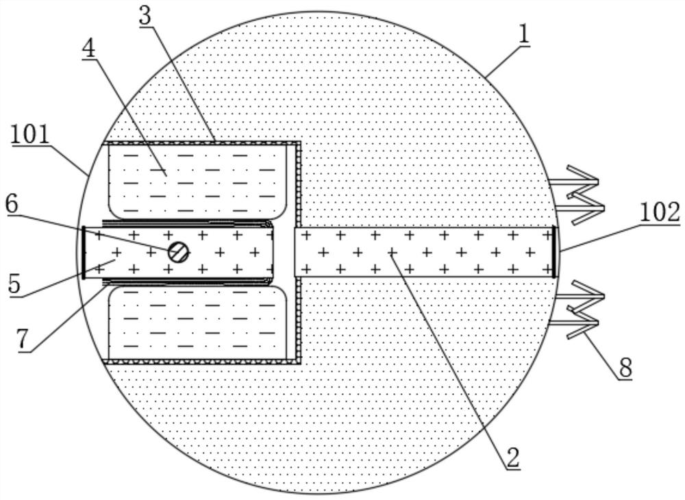 A kind of internal rotation magnetic self-diffusion aggregation type wastewater oil pollution adsorption column