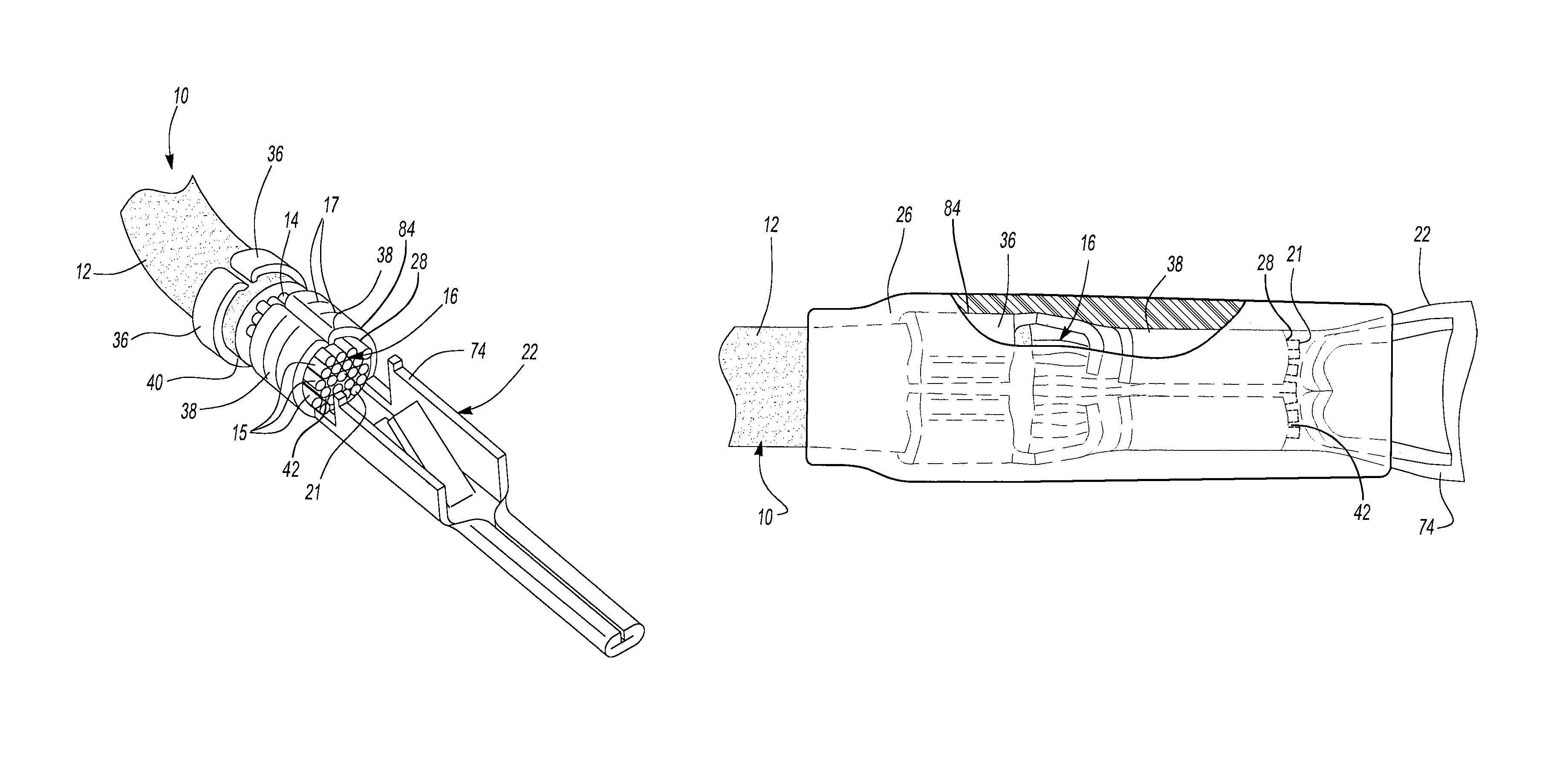 Electrical terminal connection with molded seal