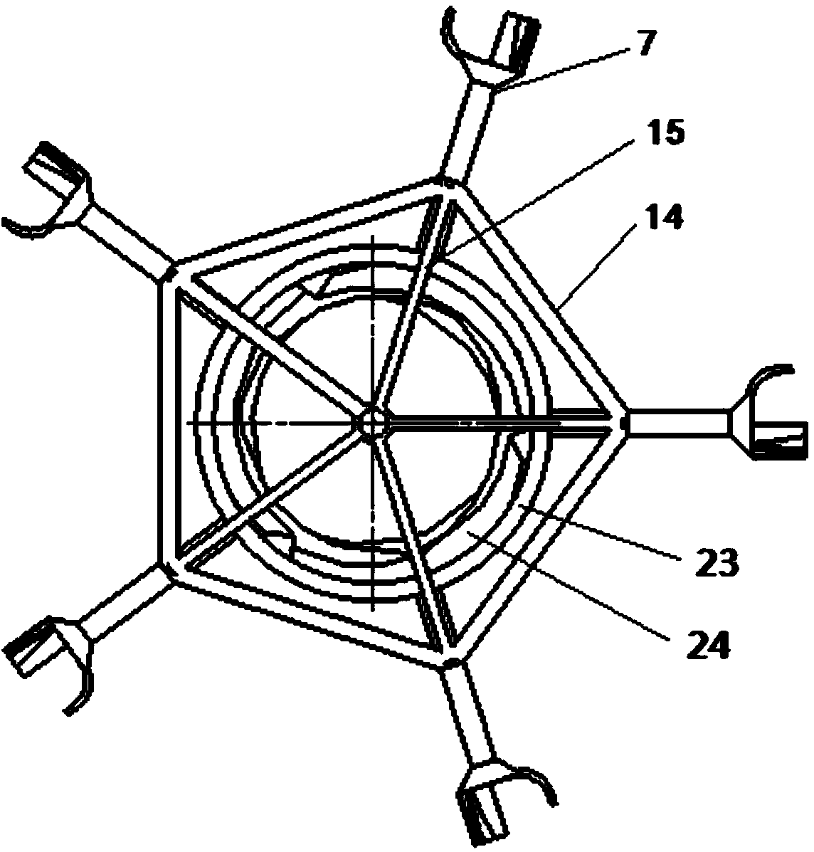 Comb tooth type ricinus communis combine harvester with fruit picking and straw fixed length fixed quantity and bundling functions