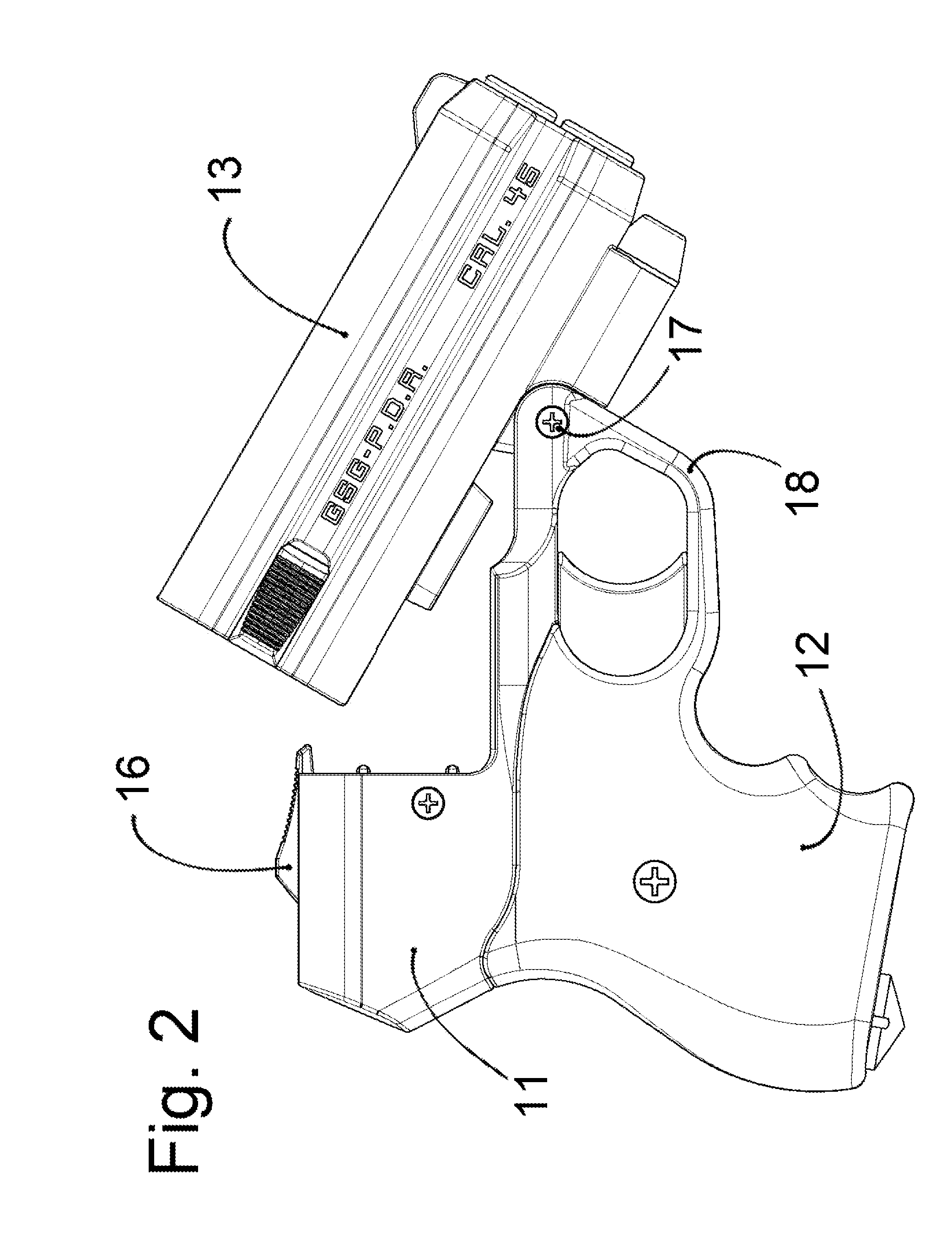 Handgun with other defense and utility elements