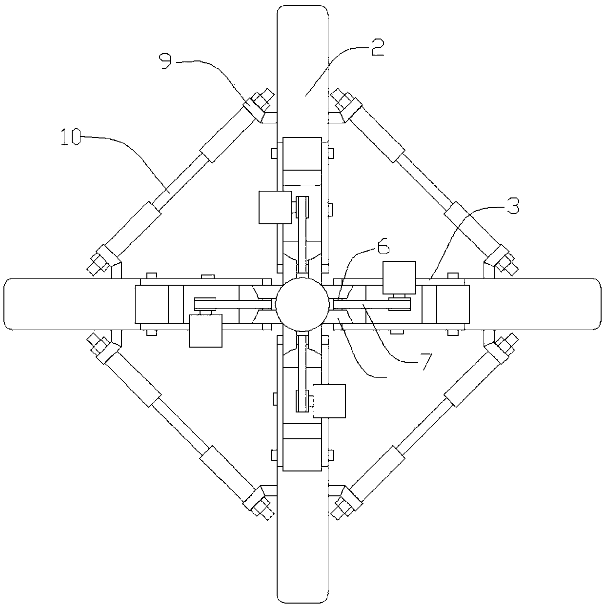 Independently suspended cable cleaning device