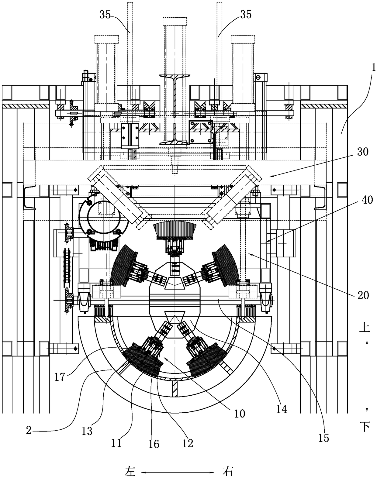 Centering guide mechanism of pipe die washing machine