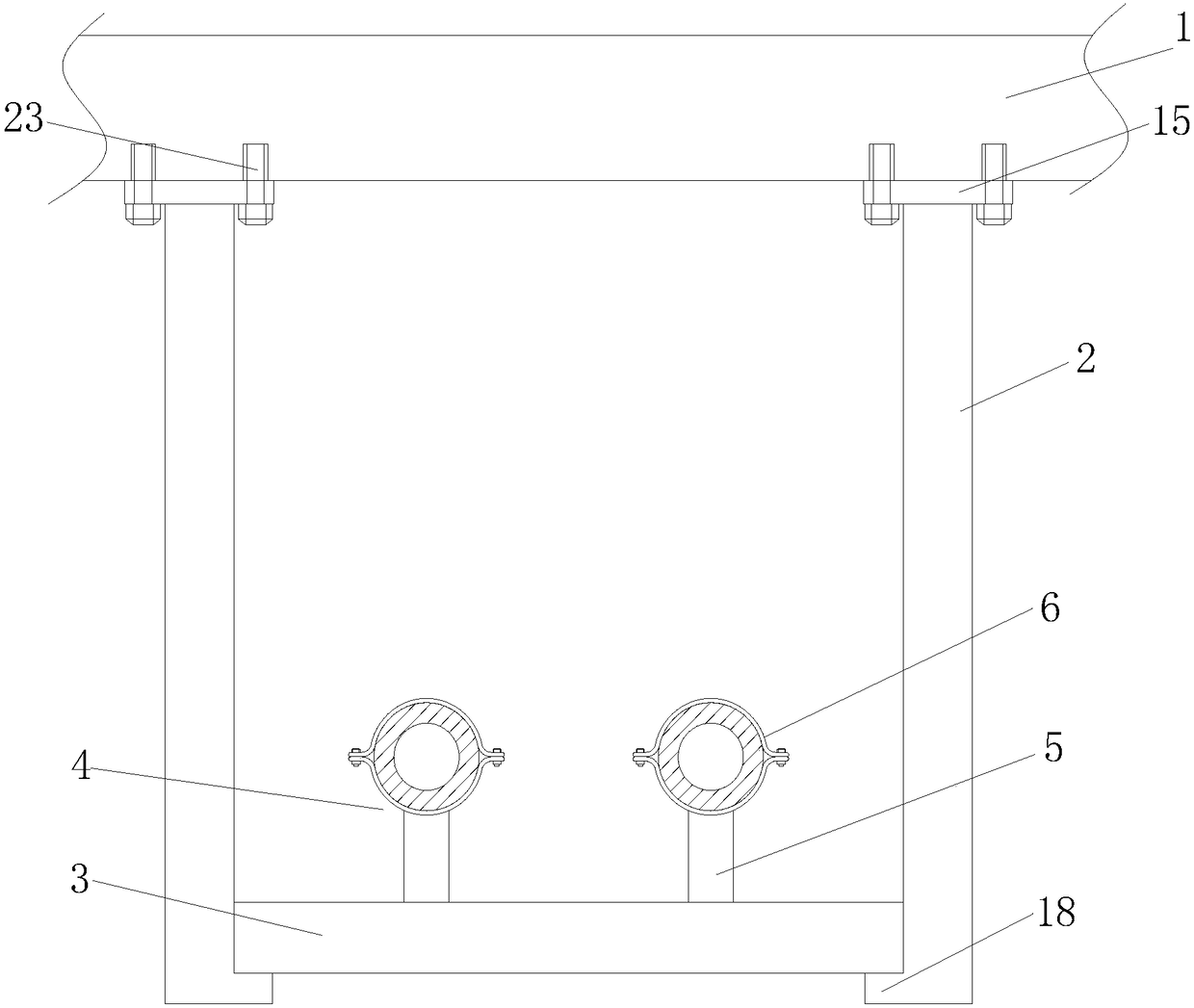 Pipe supporting and hanging rack