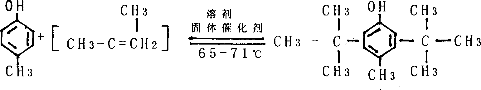 Production process of antioxidant 2,6-di-tert-butyl-4-methy phenol