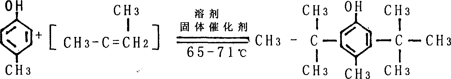 Production process of antioxidant 2,6-di-tert-butyl-4-methy phenol