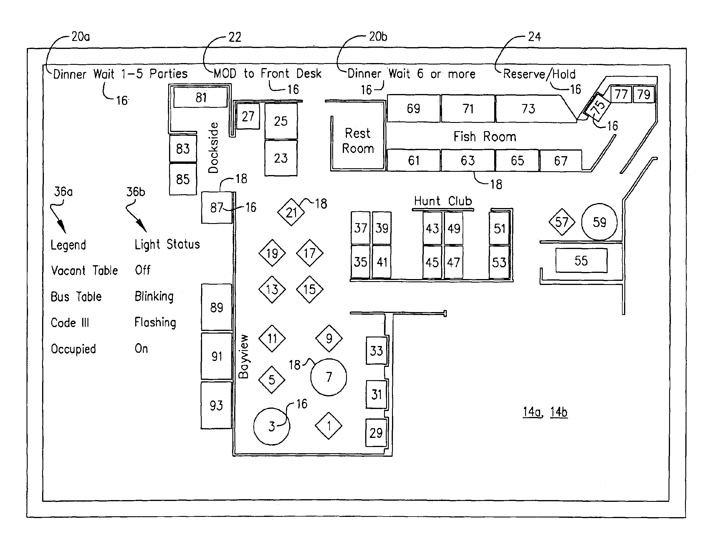 Restaurant table turn system network