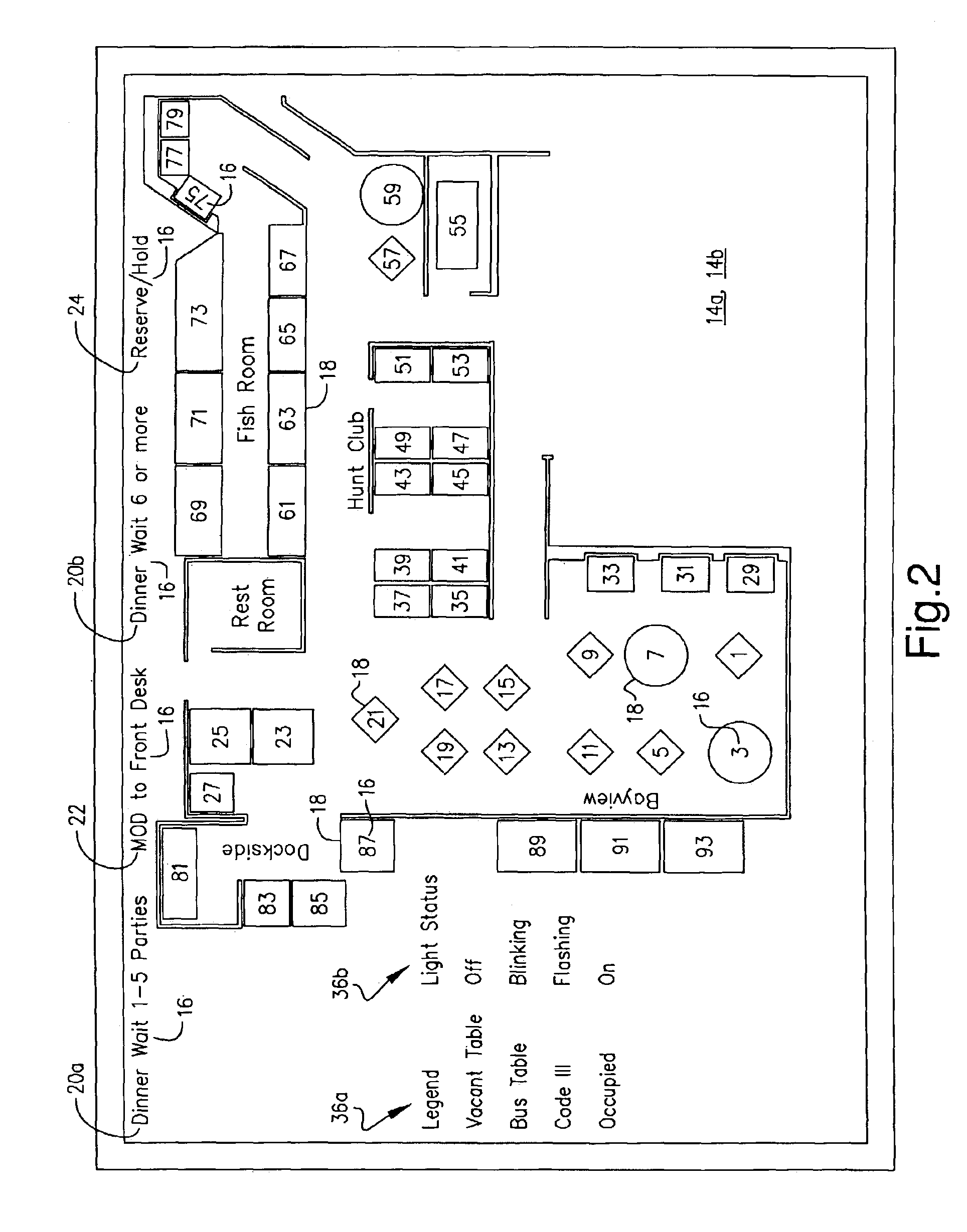 Restaurant table turn system network