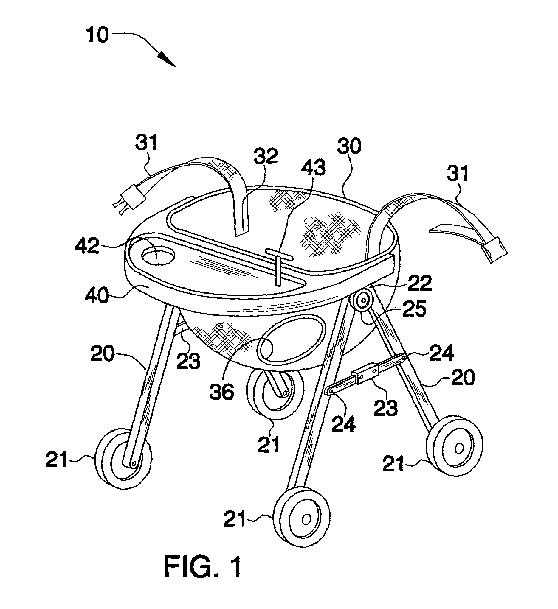 Foldable baby walker