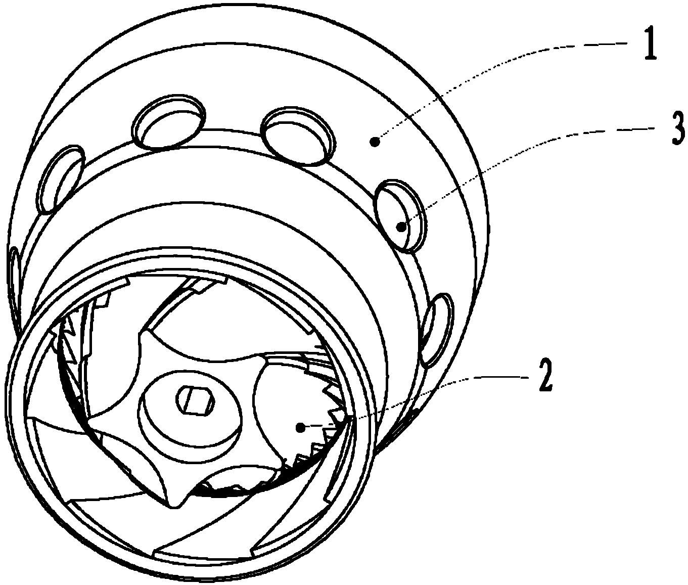 Grinding mechanism for bean juice maker