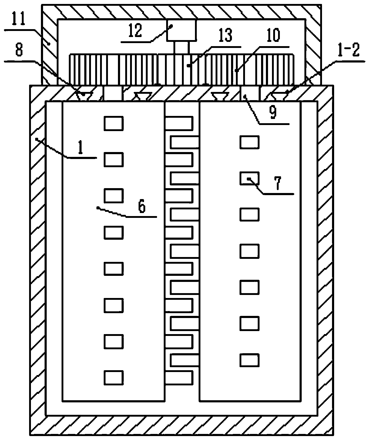 Waste treatment robot device capable of filtering irritant gas