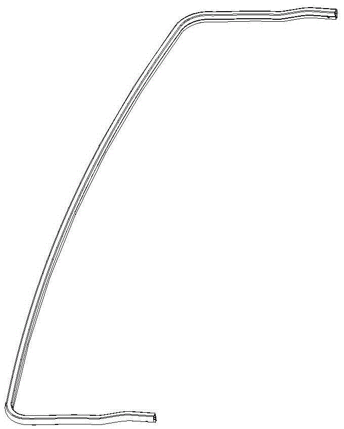 Integral molding device for upper edging of skylight wind blocking net