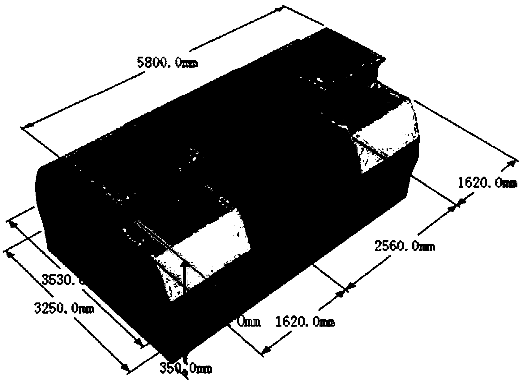 Semi-transparent simulation experiment platform of large passenger plane cabin environment