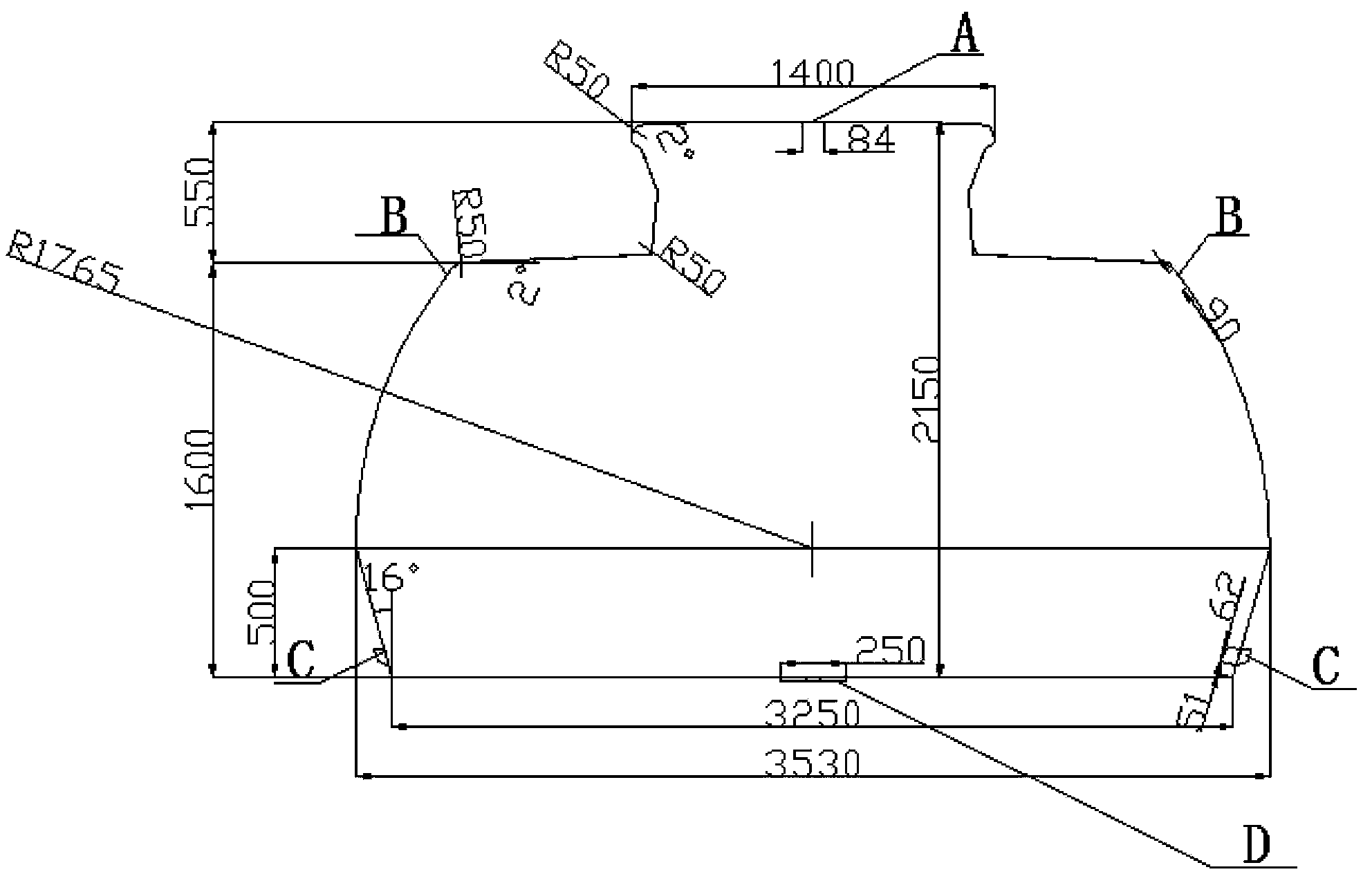 Semi-transparent simulation experiment platform of large passenger plane cabin environment