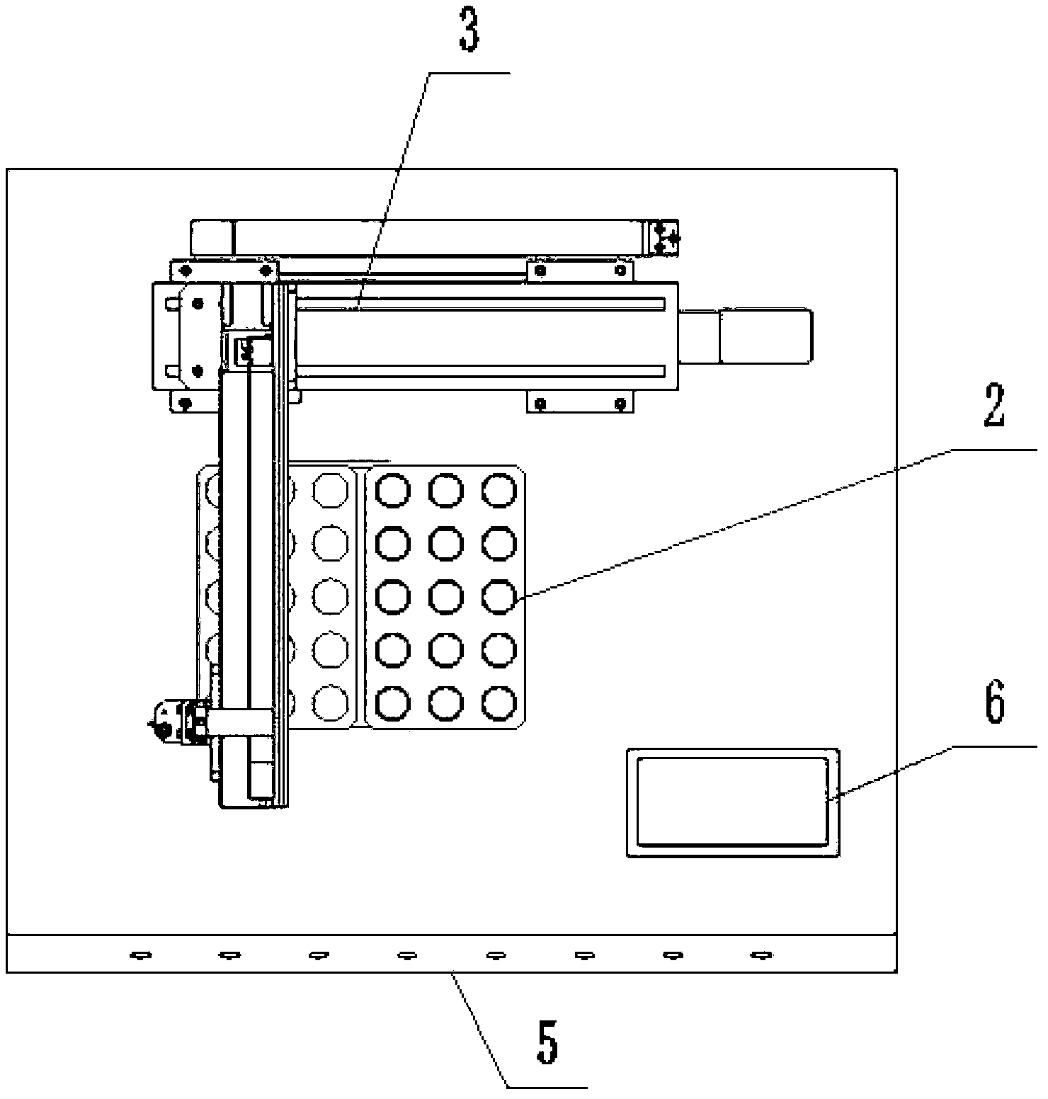 Three-freedom-degree table tennis carrying mechanical arm